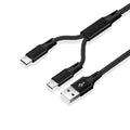 FONKEN 2-in-1 USB Cable Micro USB & Type-C Fast Charge
