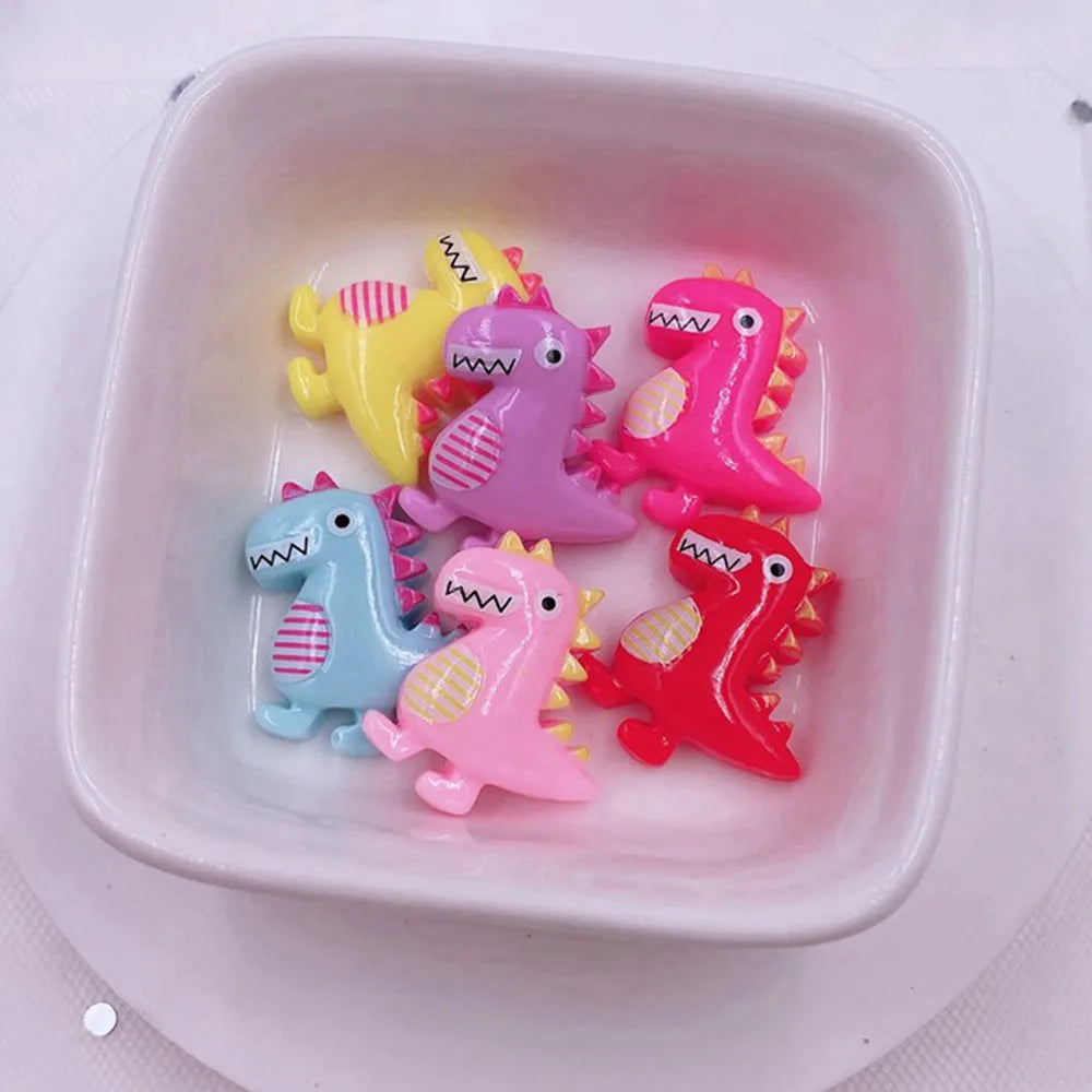 Resin Mini Dinosaur Flatback Cabochon for DIY Crafts & Decor