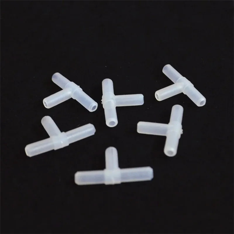 4mm 3-Way Aquarium Air Pump Tee Connectors – 10 Pack