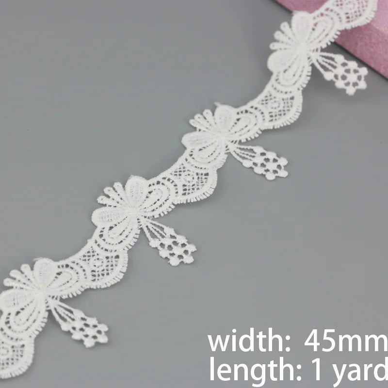 1 Yard Cotton Lace Trim Ribbon – Jacquard Craft Webbing 50mm