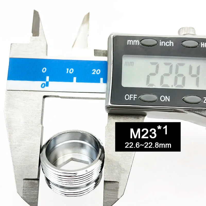 M21 M22 M23 Male Thread Brass Faucet Connector | Chrome