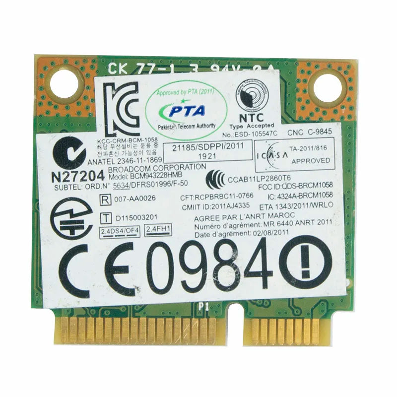 BCM943228HMB Half Mini PCIe Wireless Card for Lenovo E130 E330