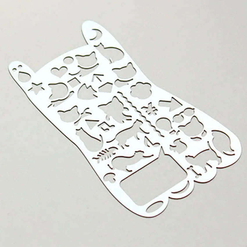 Stainless Steel Geometric Drawing Template Ruler – Multi-Pattern