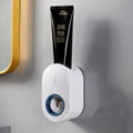 Wall Mount Automatic Toothpaste Dispenser & Toothbrush Holder