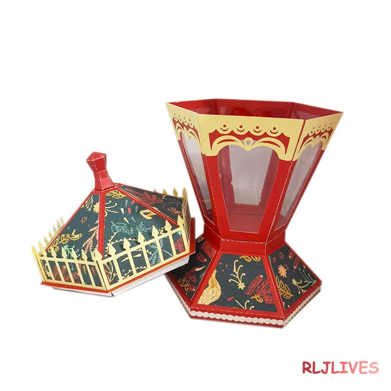3D Lantern Box Metal Cutting Die Set – DIY Scrapbooking