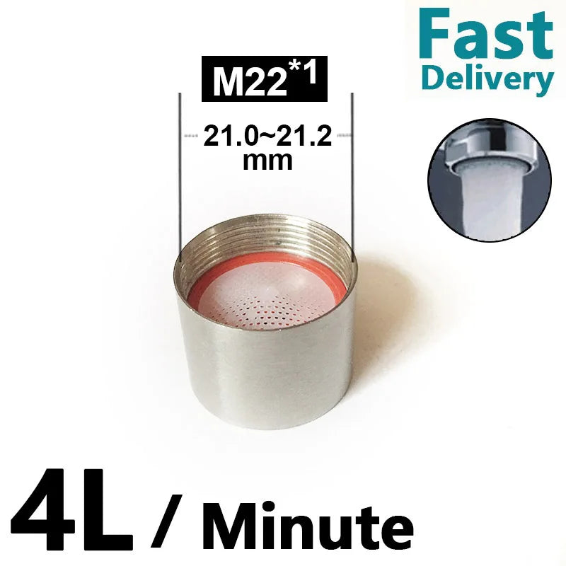 2-Pack M22 Female Thread Stainless Steel Faucet Aerator | Water Saving