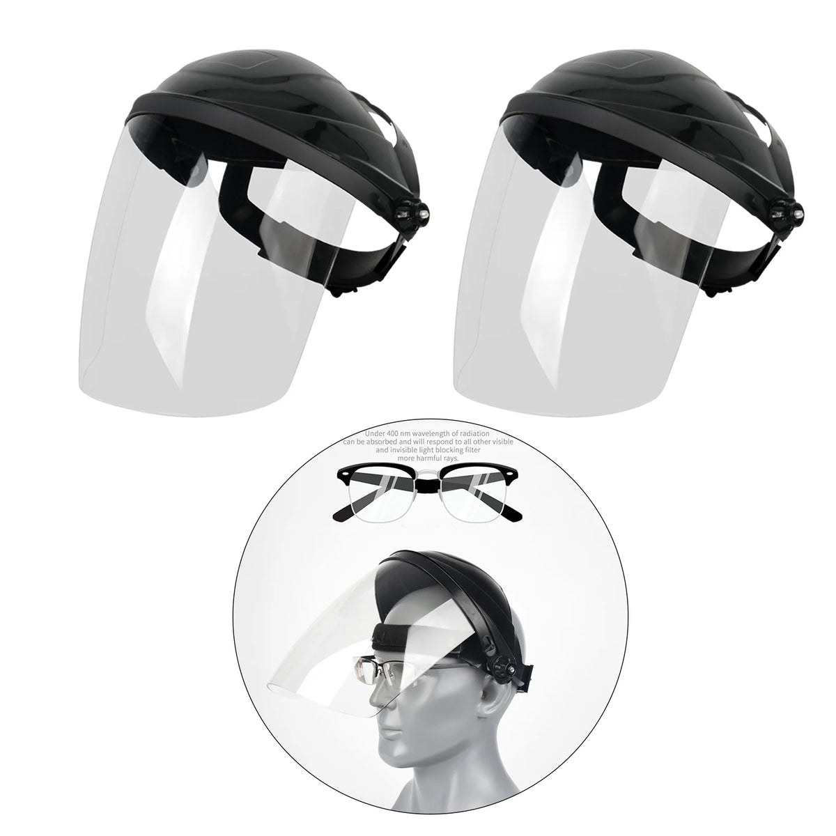 Anti-Fog Full Face Shield Wide Visor Welding Grinding Helmet