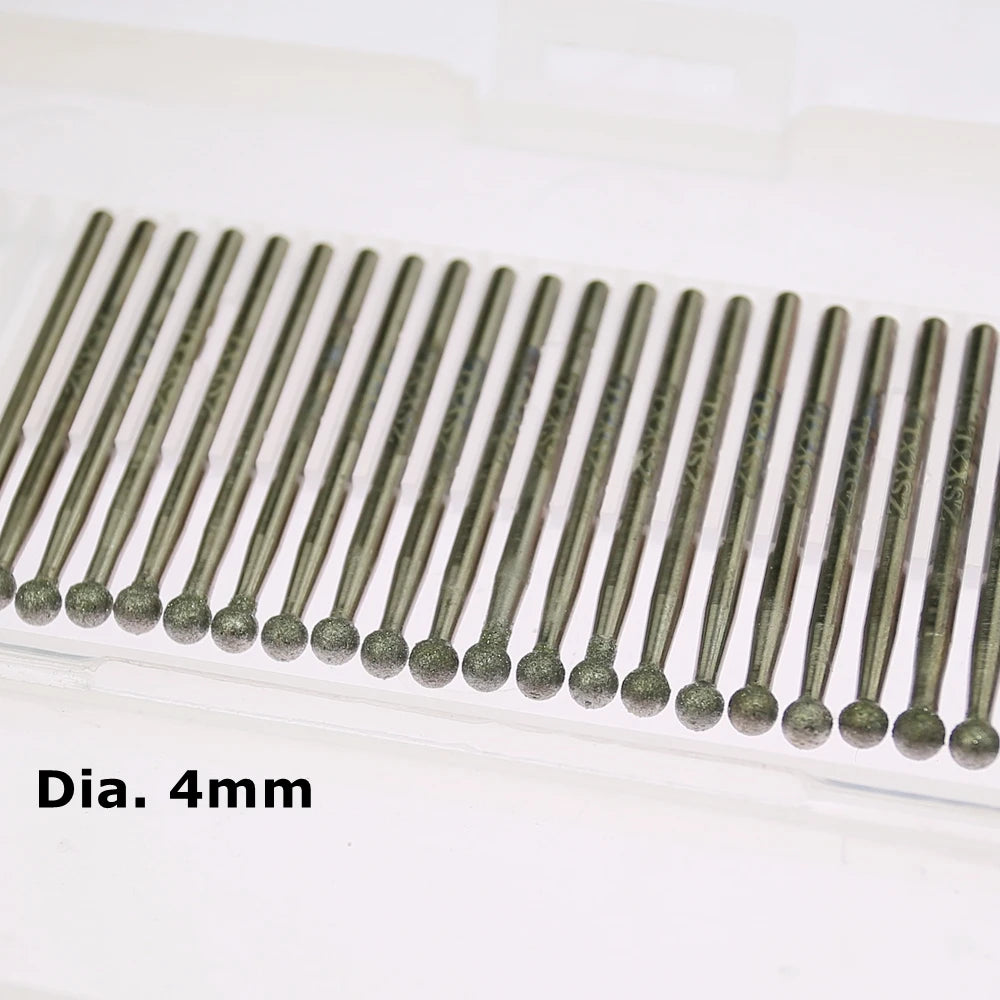 30-Piece Ball Mounted Point Grinding Heads – 2–4mm Rotary