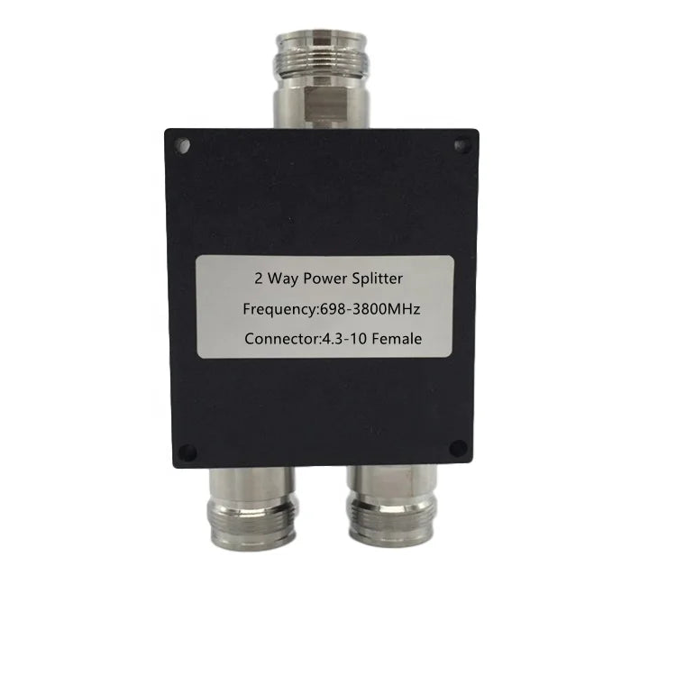 4.3-10 Female 698–3800MHz RF Power Splitter 50W Low PIM IP65 5G