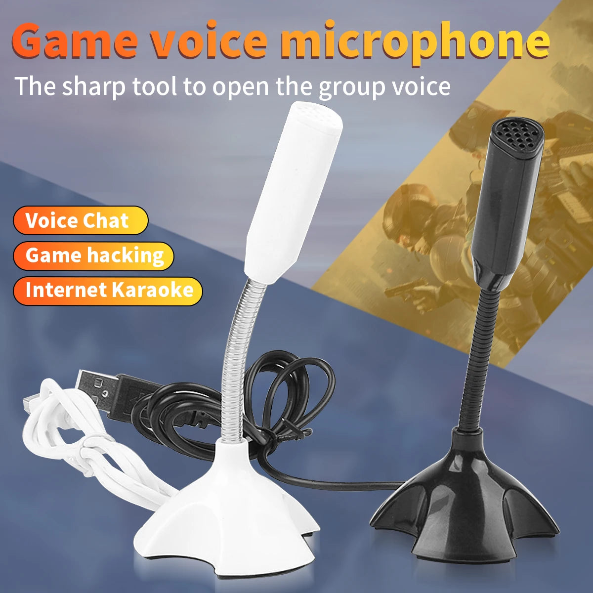USB Desktop Condenser Microphone with Stand – Gaming & Studio