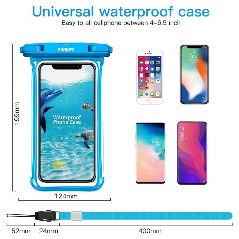 FONKEN Waterproof Phone Pouch – Universal Dry Bag Case