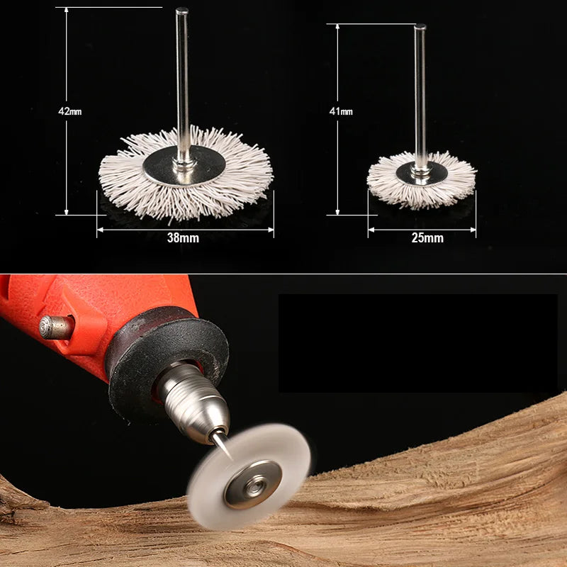 5-Piece Nylon Abrasive Polishing Brush Set – Wood & Metal