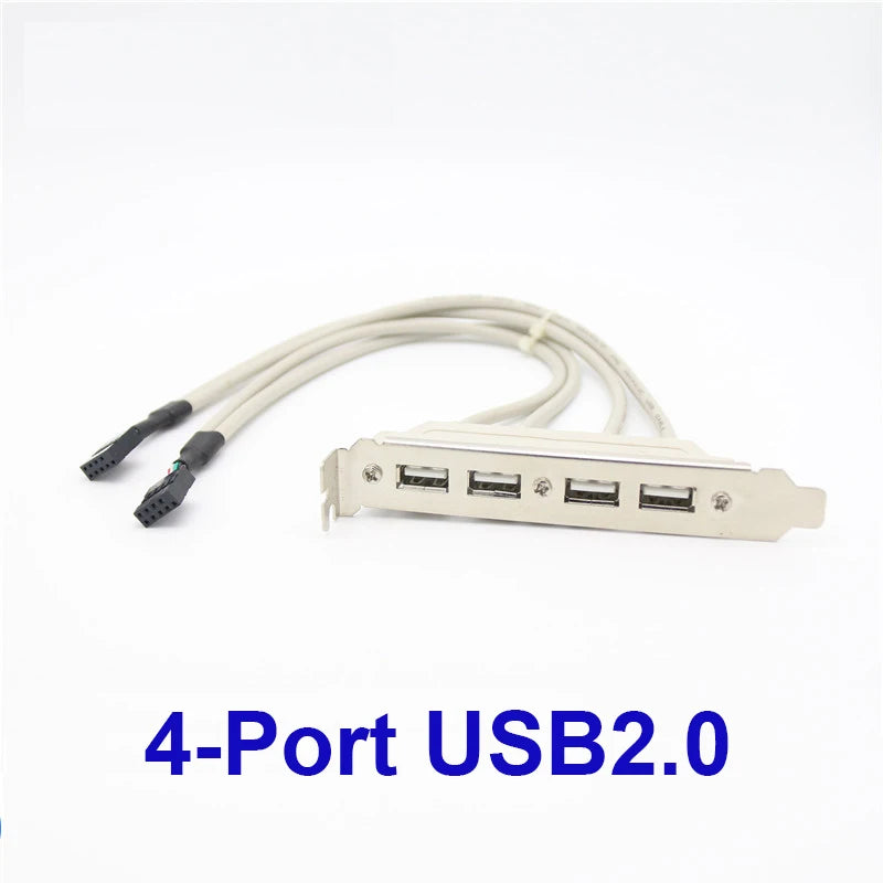 OULLX USB 2.0 9-Pin Motherboard Expansion Bracket Cable Adapter