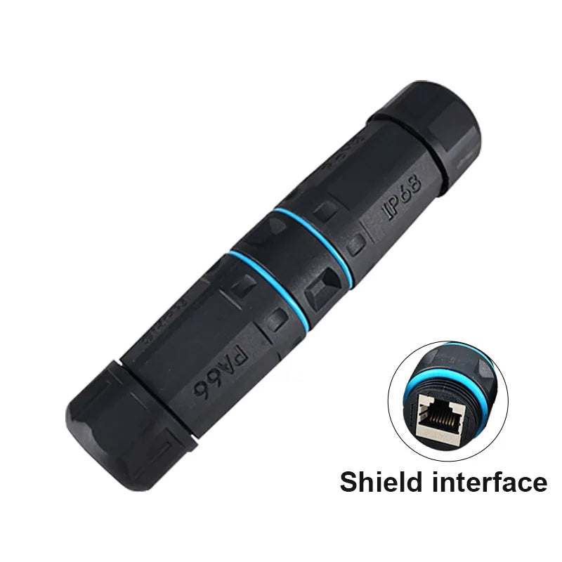 IP68 Waterproof RJ45 Female-to-Female Coupler CAT5E CAT6