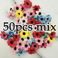 50-Pack 4CM Daisy Artificial Flower Heads for DIY Wedding Decor
