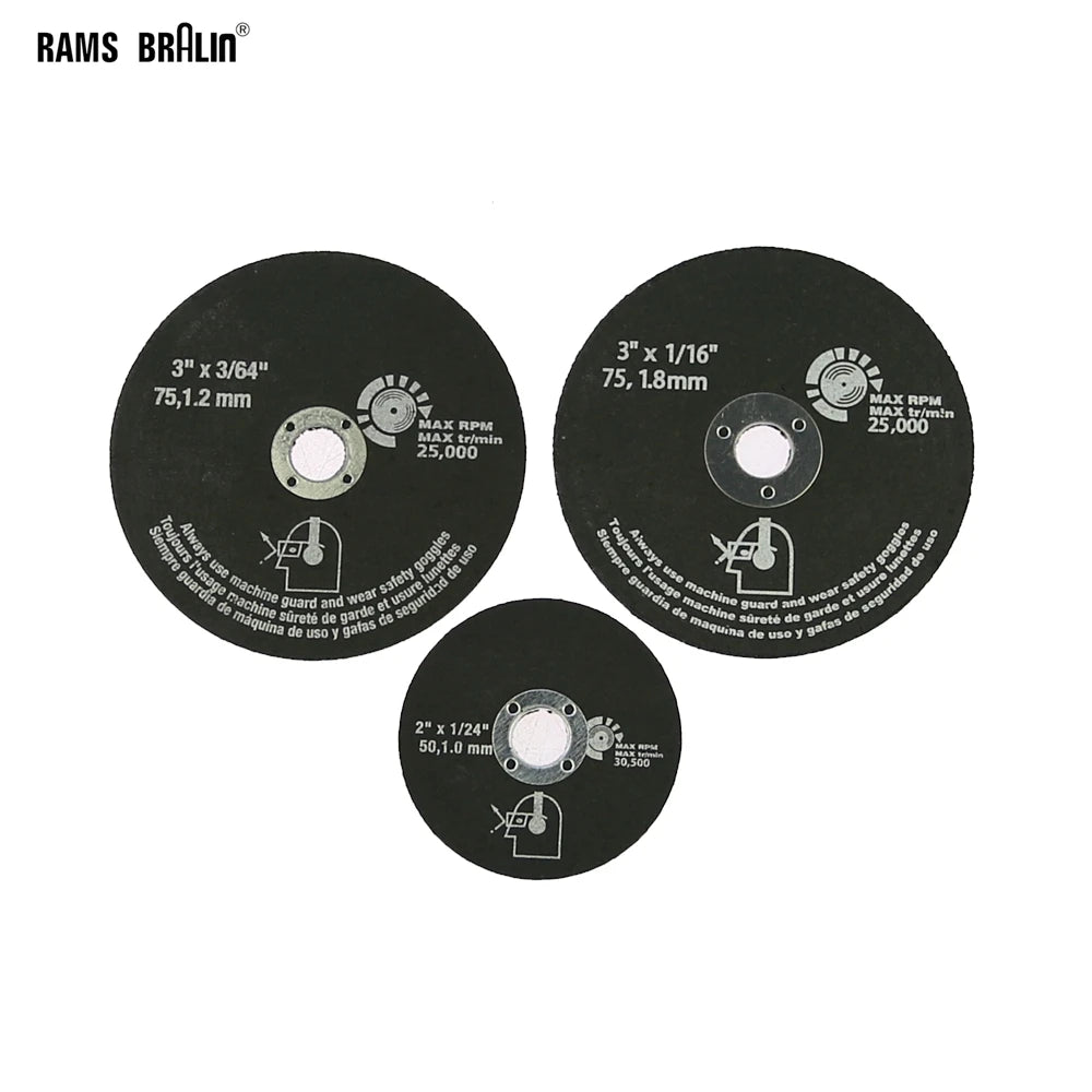 10-Pack Resin Abrasive Cutting Discs 2" & 3" for Metal