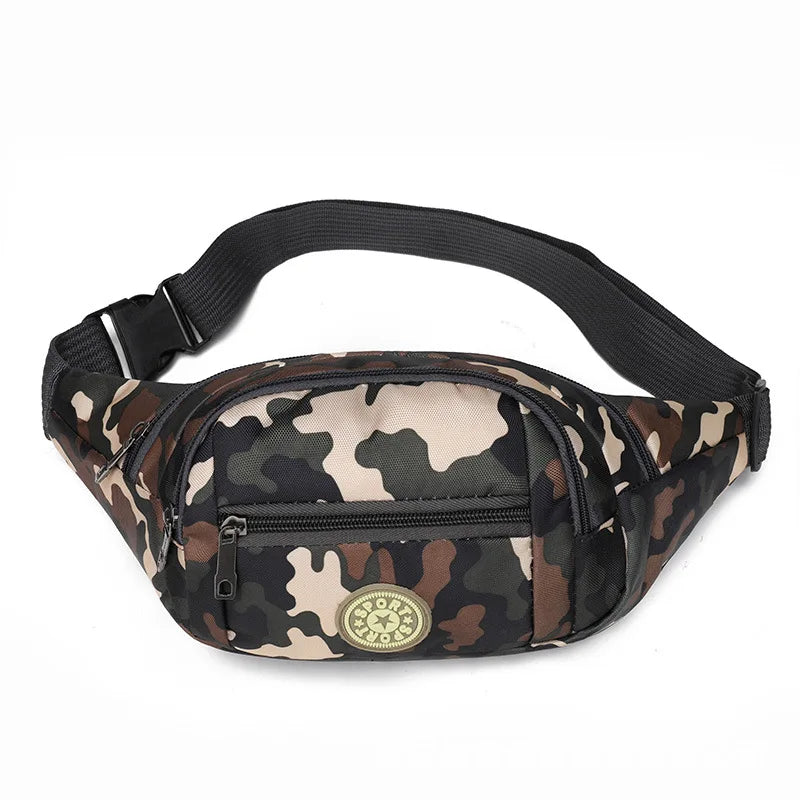 Camouflage Waist Bag – Unisex Nylon Fanny Pack & Shoulder Bag