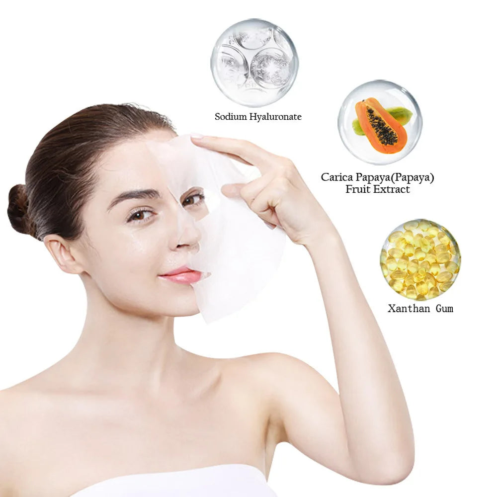 Papaya Sheet Face Mask – Moisturizing & Brightening Fabric Mask