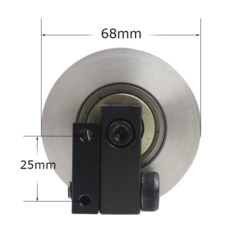 68×50mm Belt Grinder Aluminum Deviation Adjustment Active Wheel