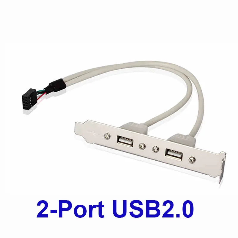 OULLX USB 2.0 9-Pin Motherboard Expansion Bracket Cable Adapter