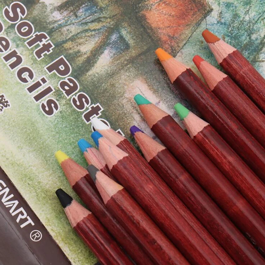 12 Skin Tone Pastel Pencils – 4B 5mm Core for Artists