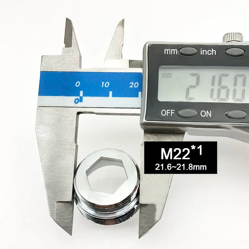 M21 M22 M23 Male Thread Brass Faucet Connector | Chrome