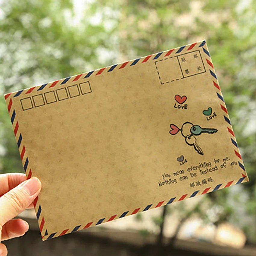 10-Pack Vintage Kraft Paper Envelopes for Cards & Postcards
