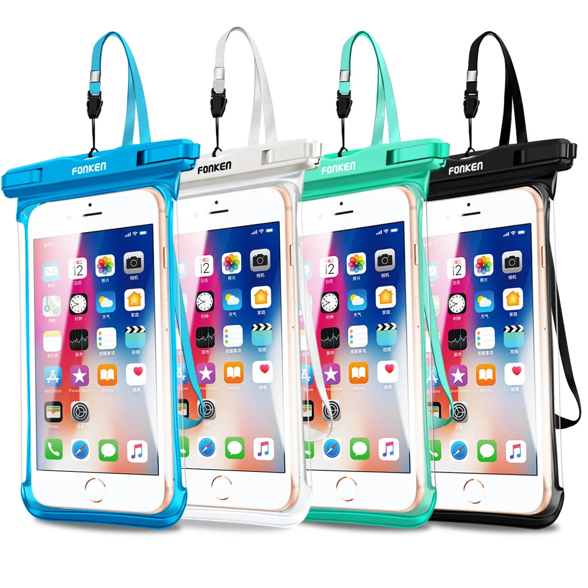 FONKEN IPX8 Waterproof Phone Pouch – Universal Dry Bag 6.5"