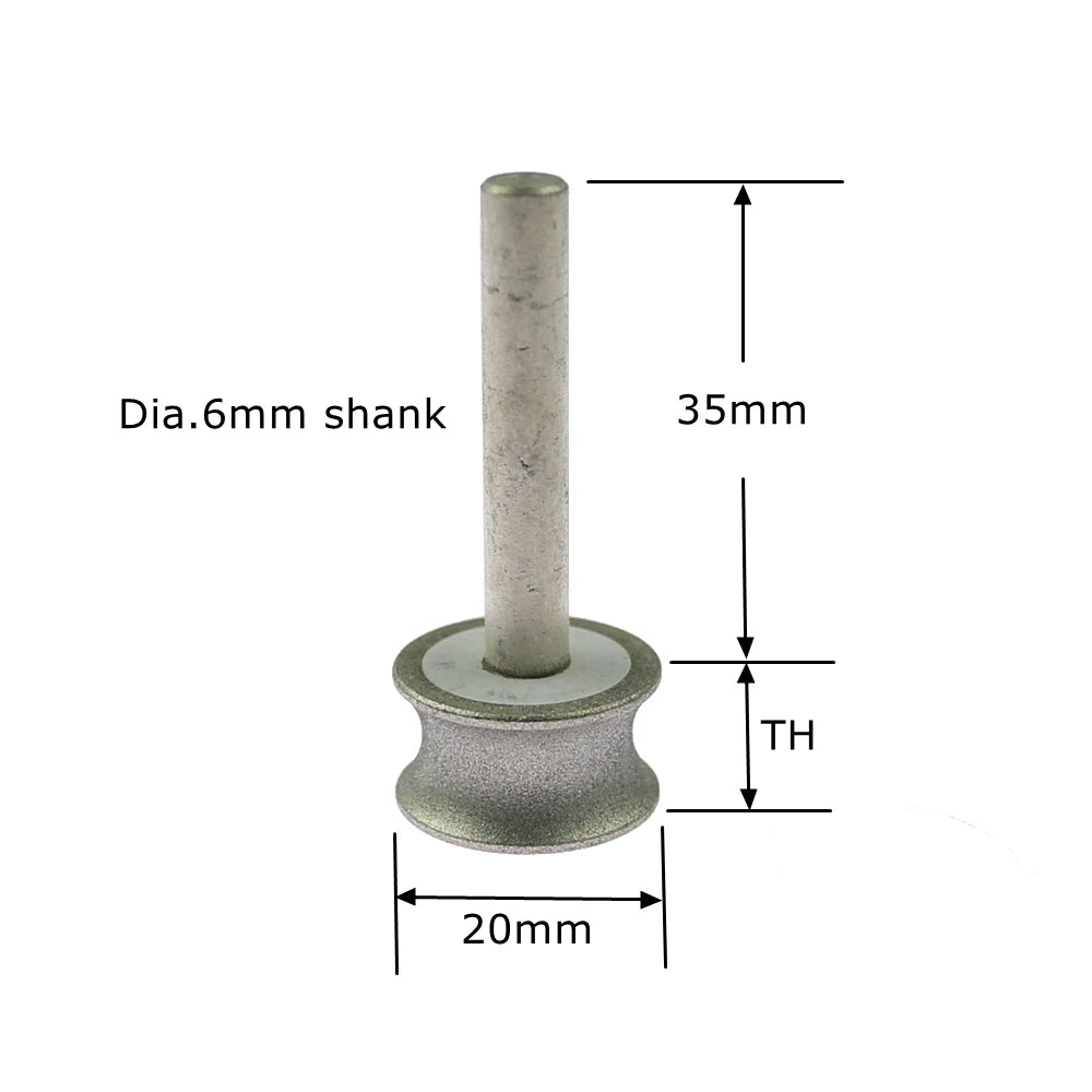 Concave Abrasive Grinding Wheel – Jade, Glass & Bead Polishing