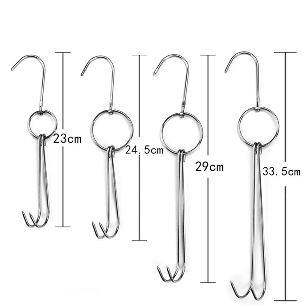 Stainless Steel Meat Hooks – BBQ Hanger for Duck, Turkey & Beef