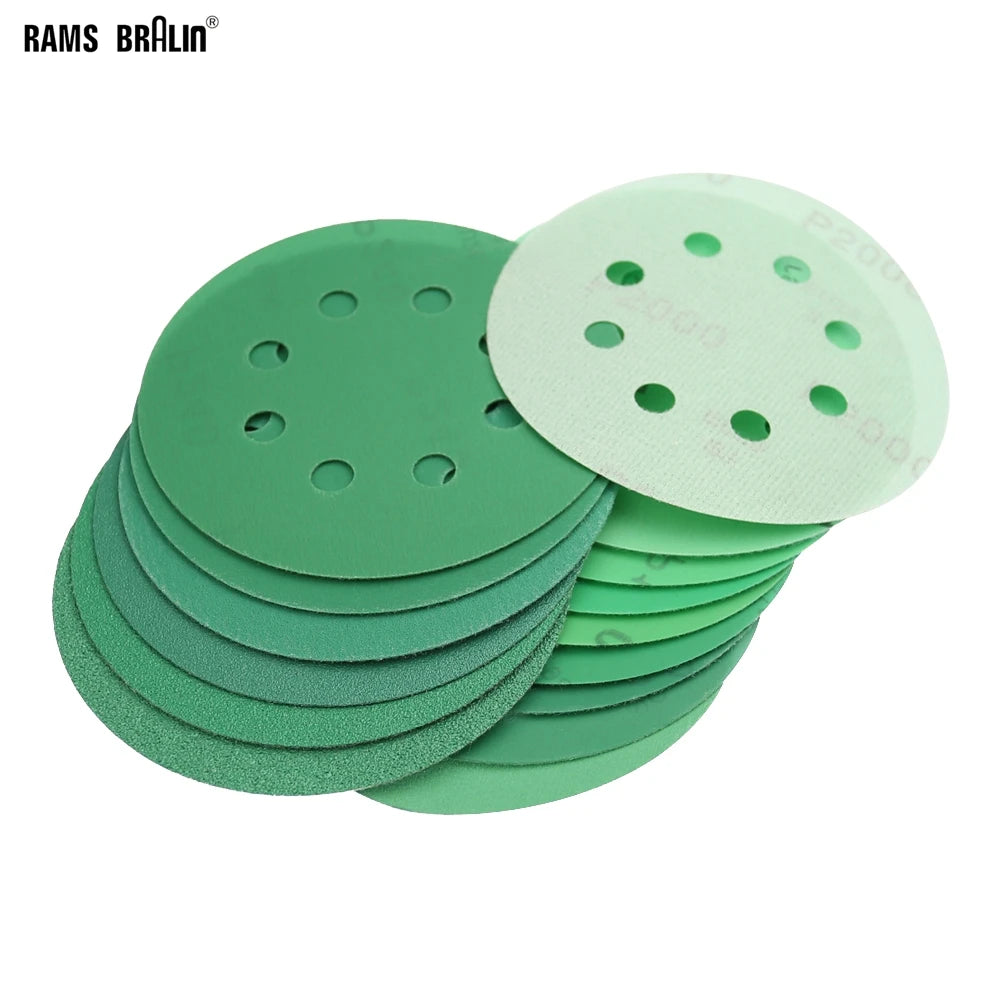 10-Pack 5" 125mm Sanding Discs Hook & Loop P60–P2000 Grit
