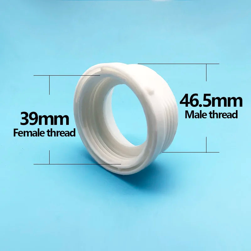 WASOURLF 39mm to 46.5mm Plastic Sink Pipe Thread Adapter