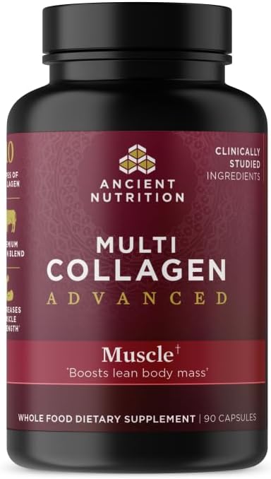 Ancient nutrition, multi collagen advanced muscle 60 capsules