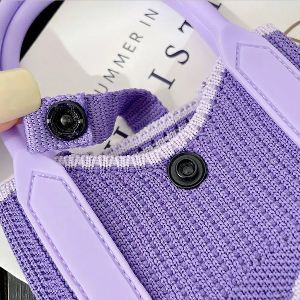 Handmade Knit Mini Wrist Bag – Phone & Shoulder Handbag