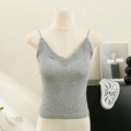 Women's Lace Camisole Crop Top – Wire-Free Breathable Bra
