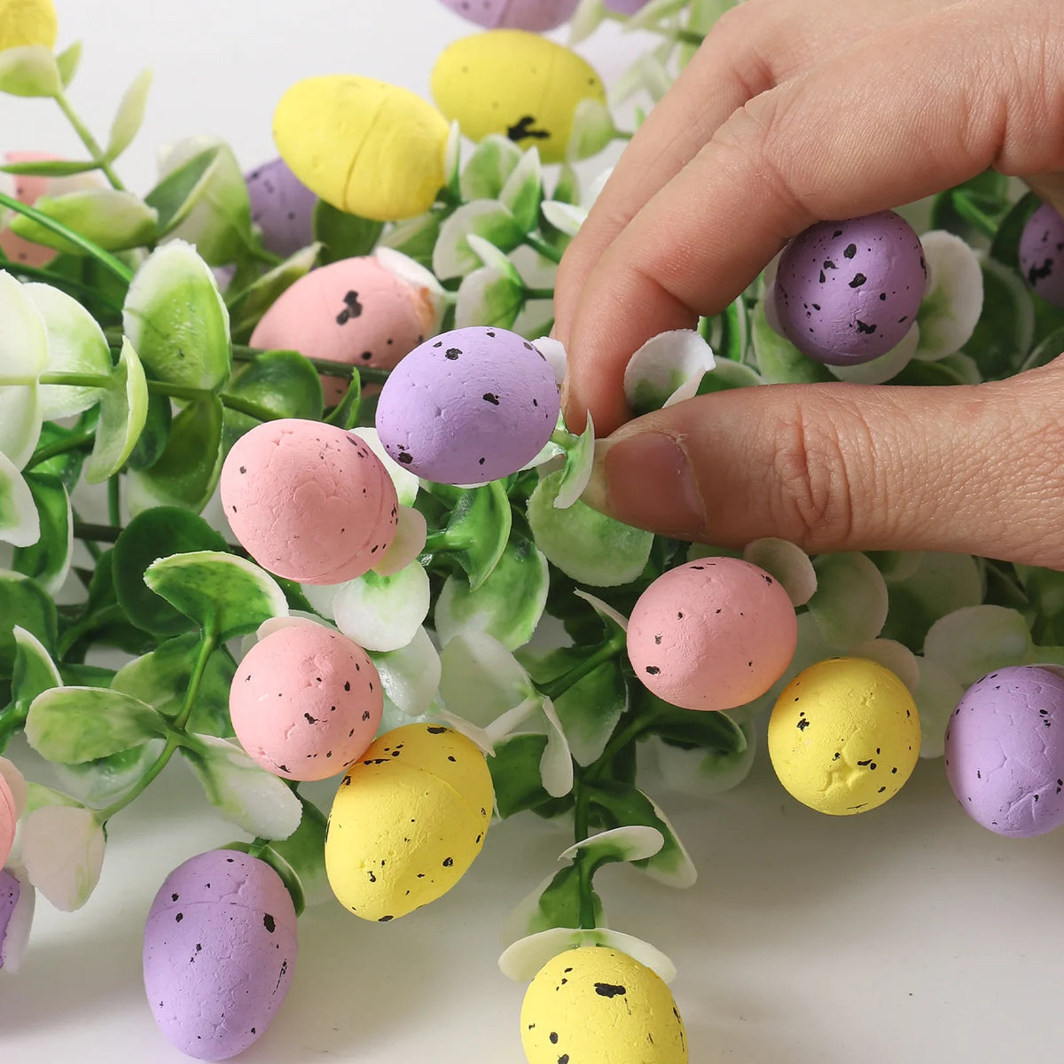 82-Inch Easter Egg Eucalyptus Garland | Spring Home Decor