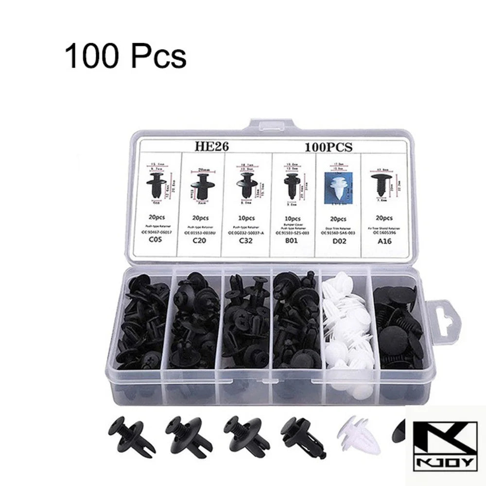 kkjoy Car Trim Panel Fasteners 415/100/50Pcs Rivet Clips
