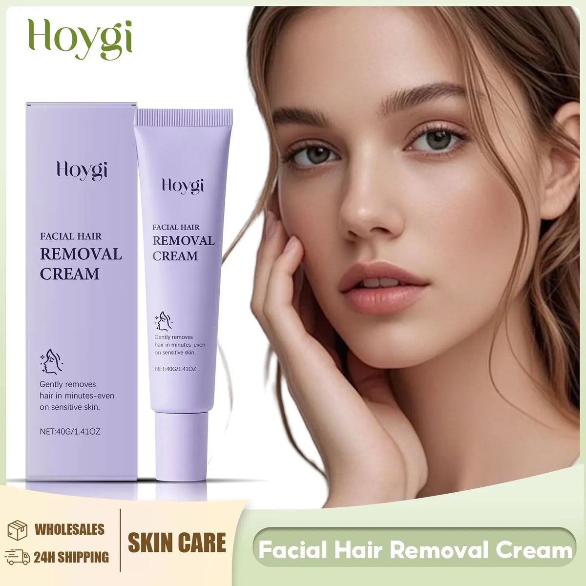Hoygi Facial Hair Removal Cream – Gentle & Nourishing 30g