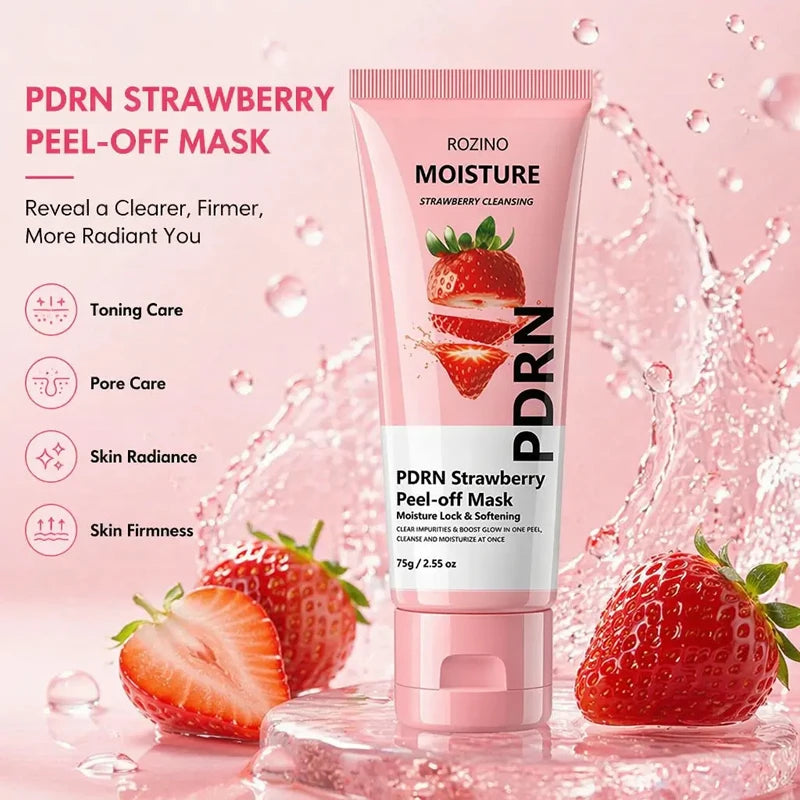 ROZINO PDRN & Strawberry Peel-Off Face Mask 75g + Scraper