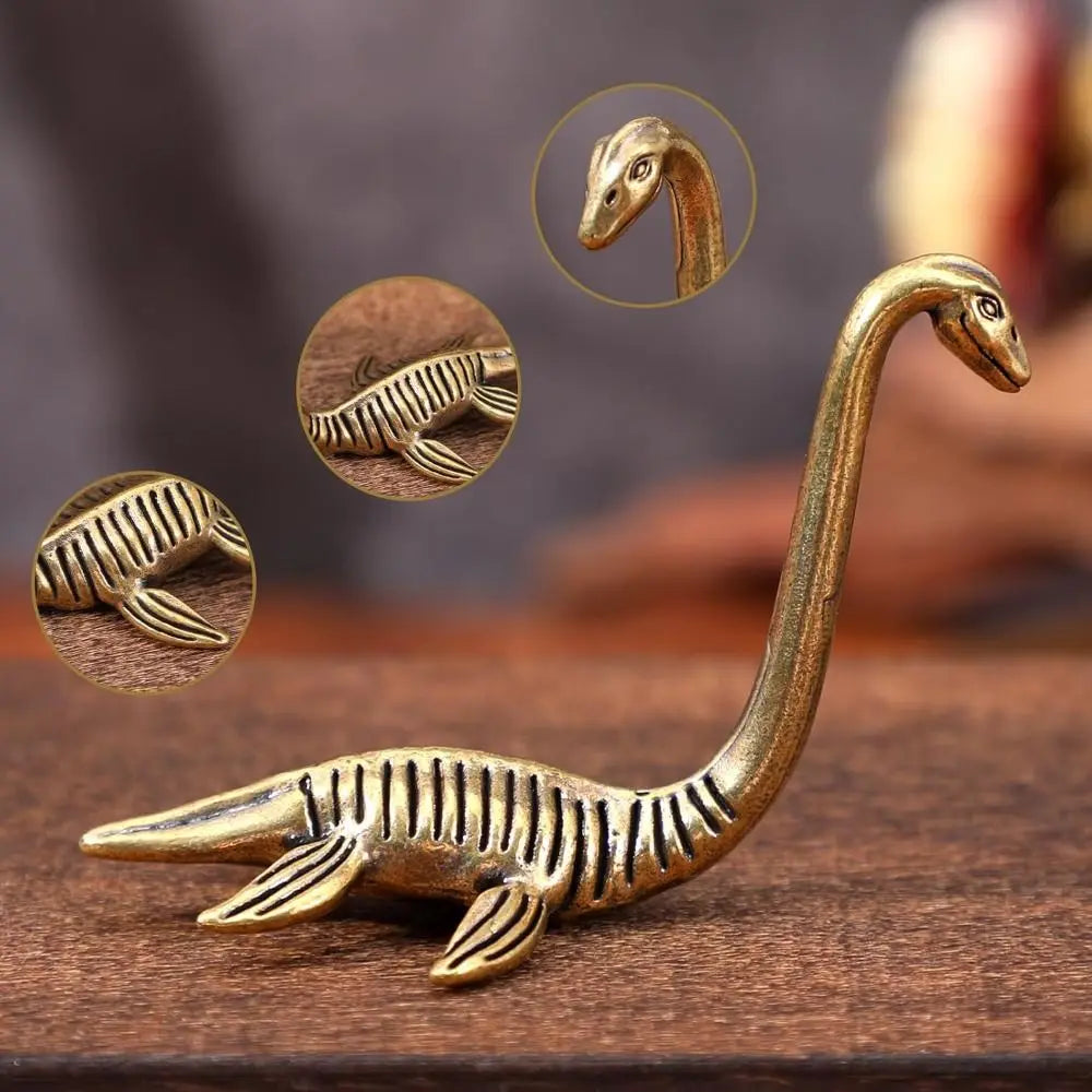 Vintage Loch Ness Monster Brass Figurine | Antique Collectible