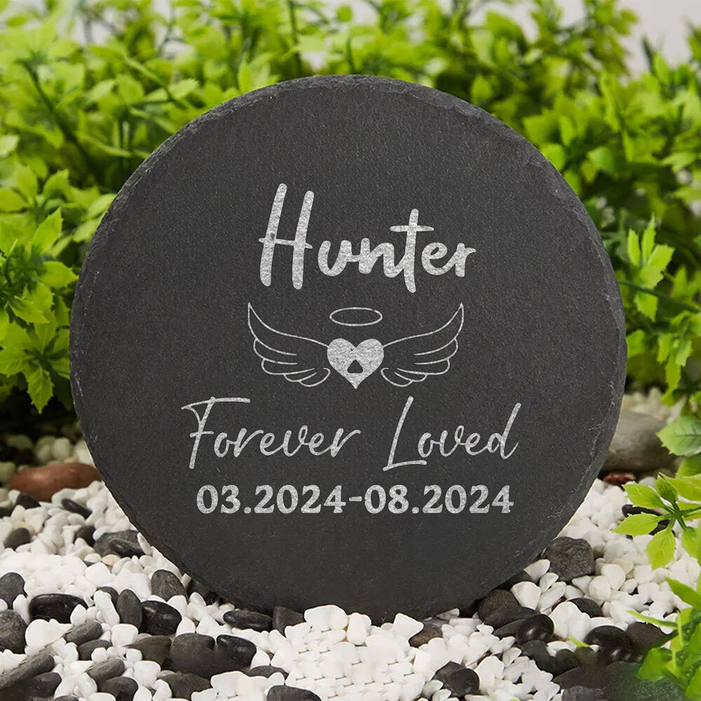 Personalized Dog Memorial Garden Stone – Custom Name Plaque