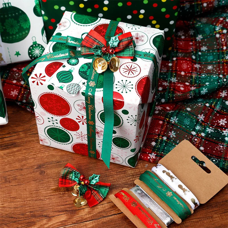 Recyclable Kraft Christmas Wrapping Paper Roll 300x43cm