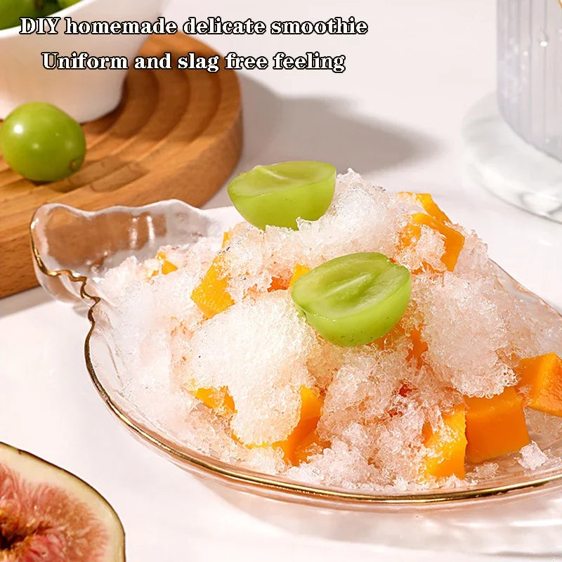 Manual Shaved Ice Machine – Hand Crank Ice Crusher with Molds