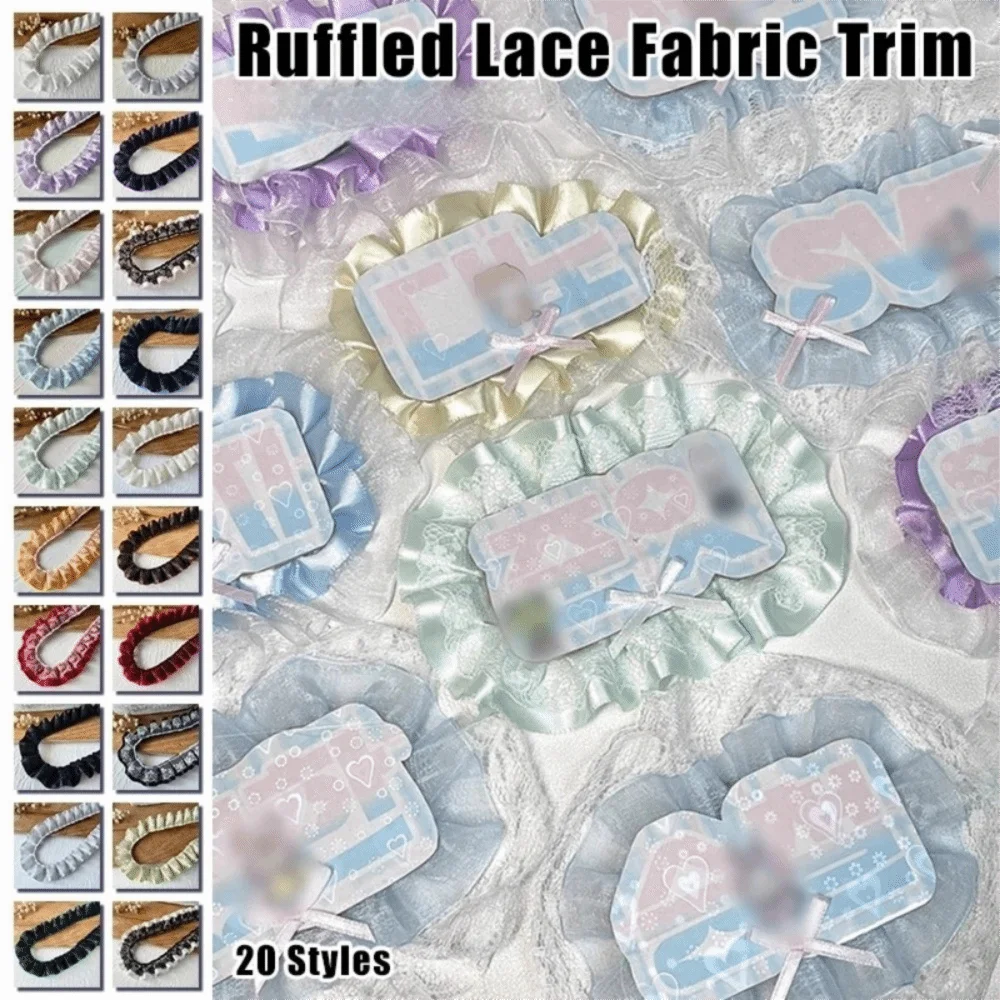3-Meter Pleated Ruffled Lace Ribbon Trim – Sewing & Crafts
