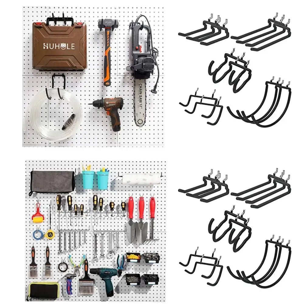 Heavy Duty Aluminum Pegboard Hooks – Wall Mounted Tool Organizer