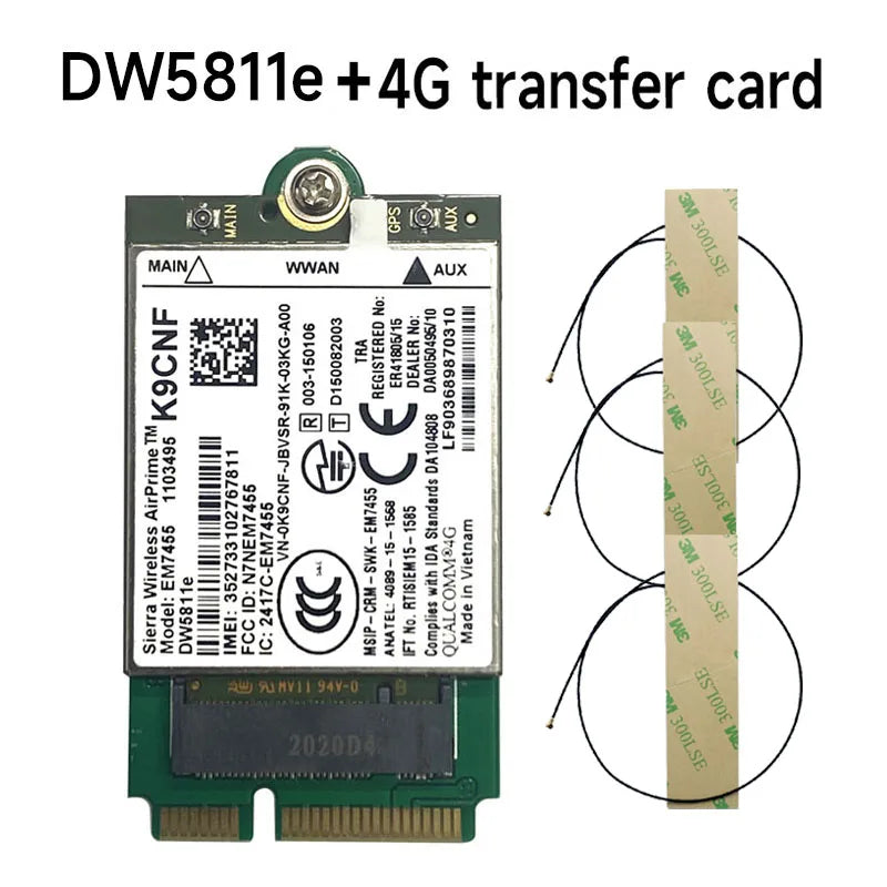Sierra Wireless EM7455 DW5811e 4G LTE CAT6 M.2 Module for Dell