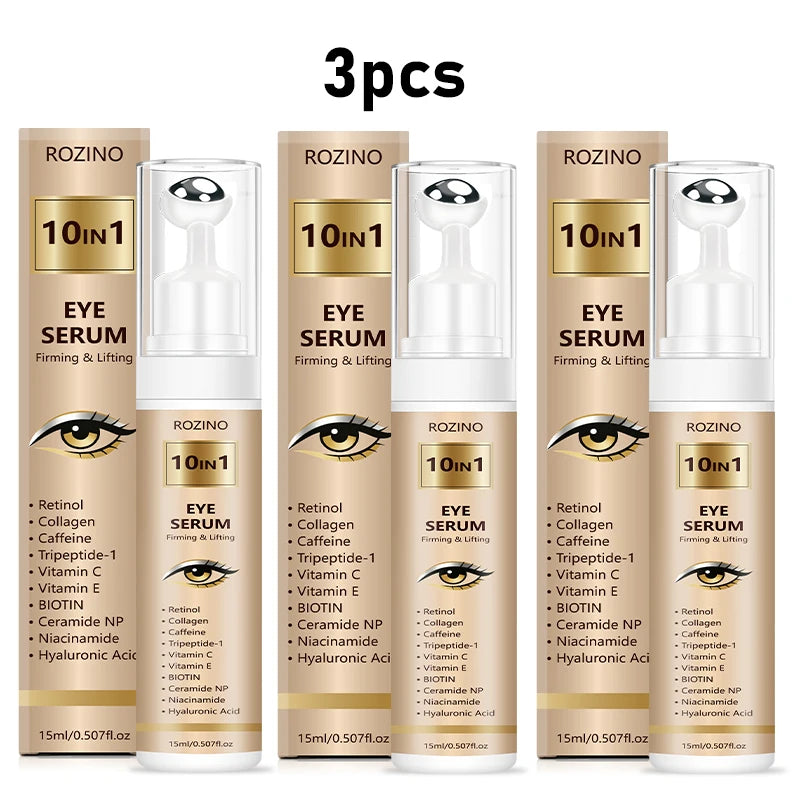 ROZINO 10-in-1 Roll-On Eye Cream Serum | All Skin Types