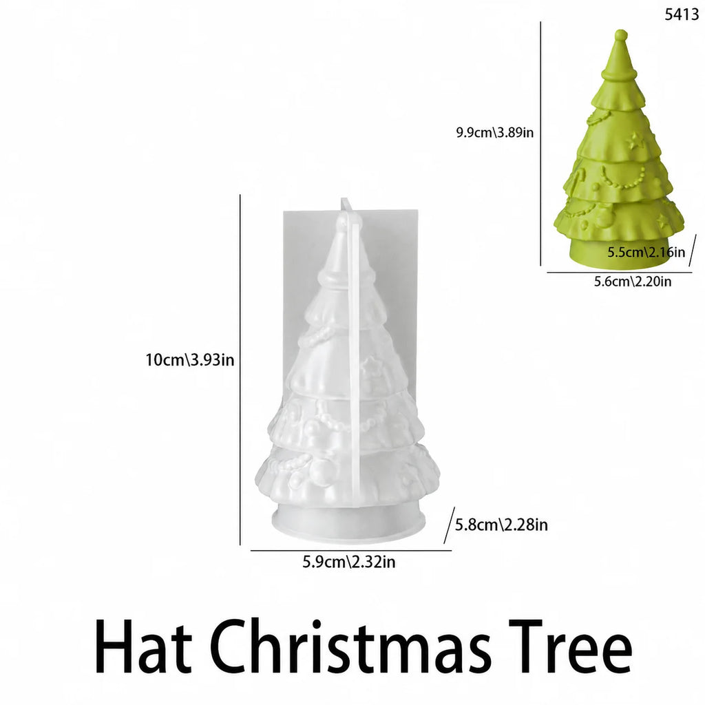 3D Christmas Tree Silicone Mold – DIY Candle & Plaster Craft