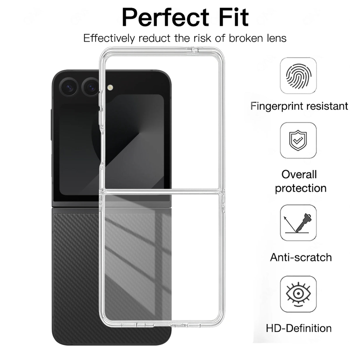 Clear Hard PC Case for Samsung Galaxy Z Flip 8 – Ultra Thin