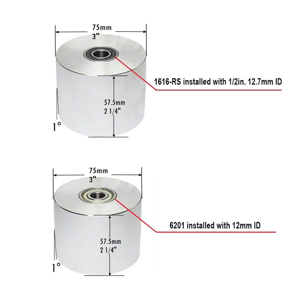4-in-1 Aluminum Belt Grinder Wheel Set – Drive & Idle Wheels